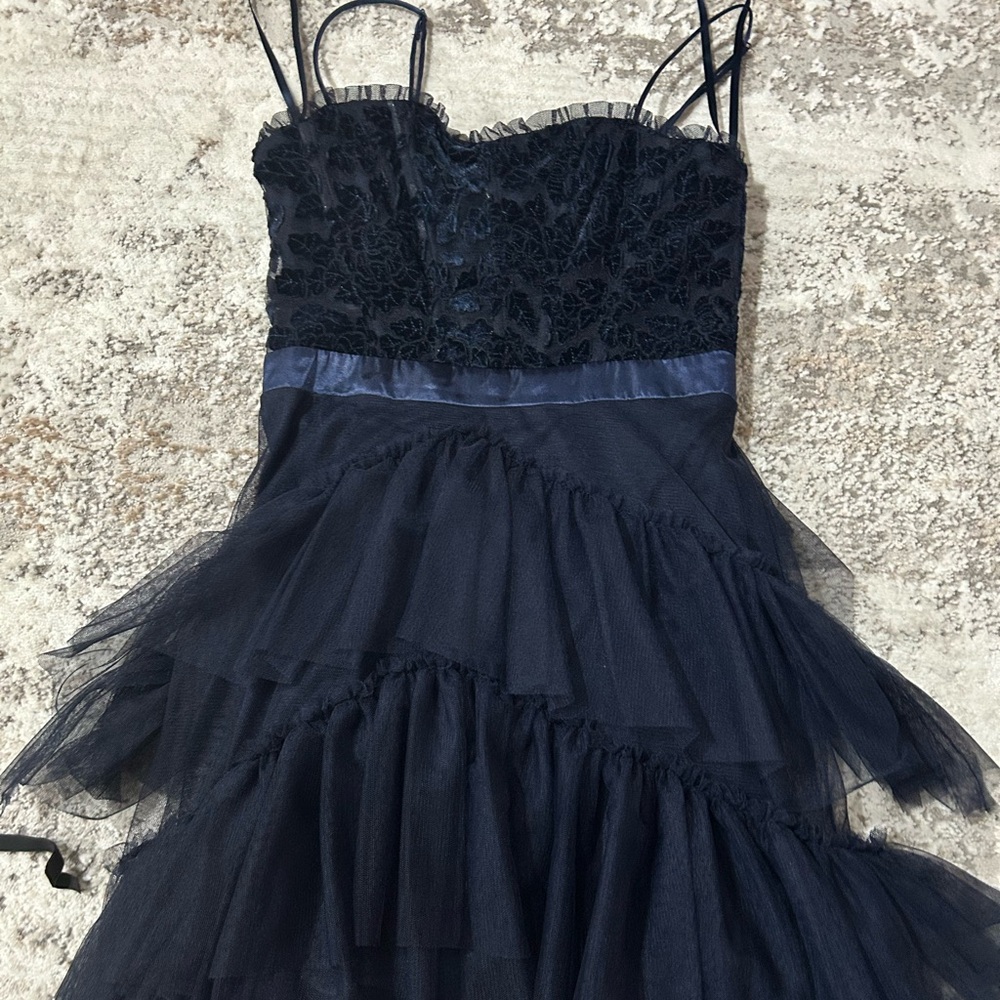 City Studio Navy High Low Dress